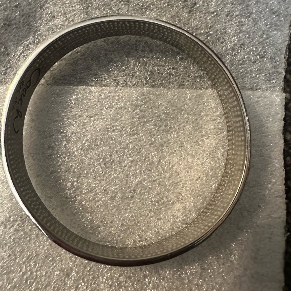 Coach Enamel Bangle Bracelet in Black And Silver - Picture 7 of 8